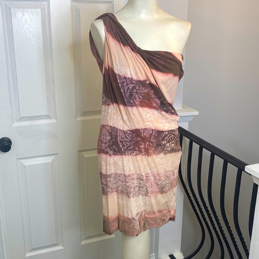 All Saints One-Shoulder Tie Dye Uma Dress